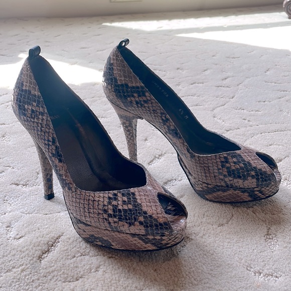 Python Stuart Weitzman Platform Pumps - Picture 1 of 4